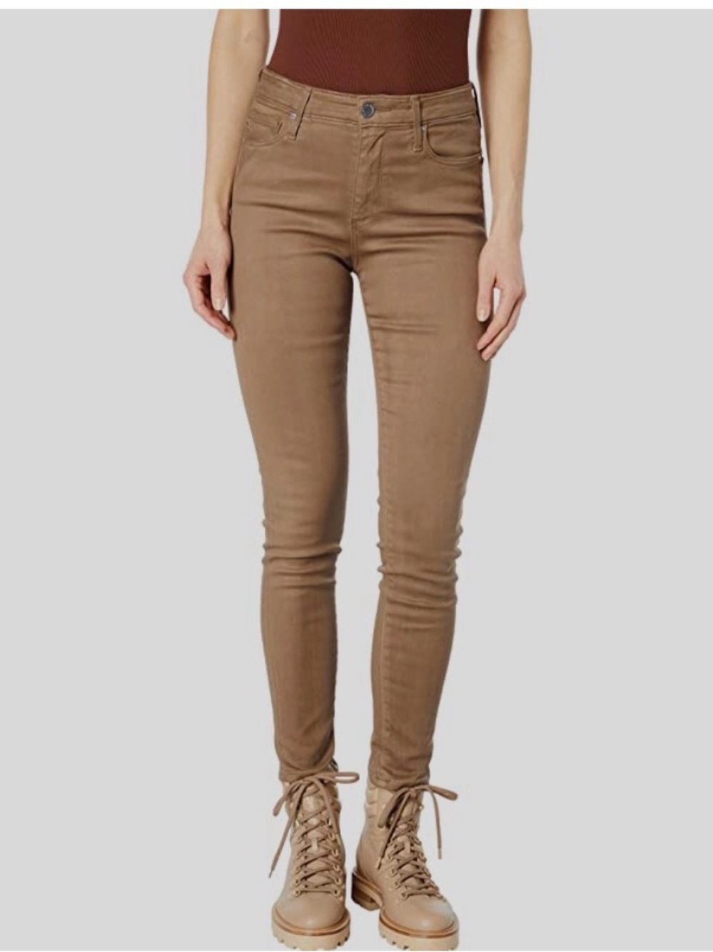 AG Adriano Goldschmied Farrah Skinny Ankle Jeans in Camel Size 30